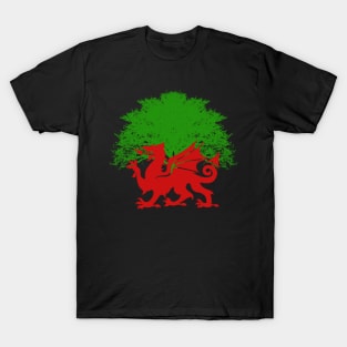 Red Welsh Dragon Tree T-Shirt